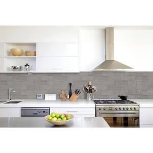 Dove Gray Handcrafted 3 in. x 6 in. Glossy Ceramic Gray Subway Tile (1 sq. ft. / case)