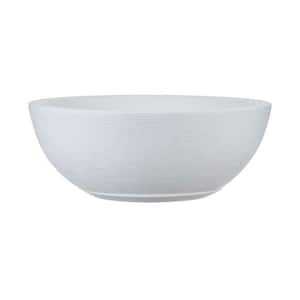 Amsterdan Large White Plastic Resin Indoor and Outdoor Planter Bowl