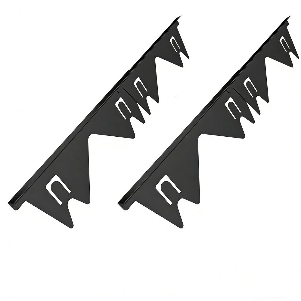 Stainless Steel Stove Gap Covers (2 Pack), Stove Gap Filler for Kitchen Oven Counter Side Gap, Range Trim Kit, Black