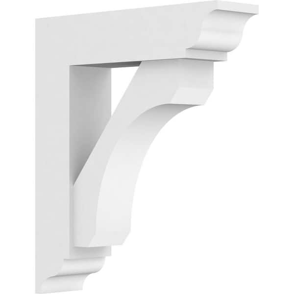 Ekena Millwork Standard Legacy 3 in. W x 14 in. H x 12 in. D Signature Urethane Polyurethane Bracket With Traditional Ends