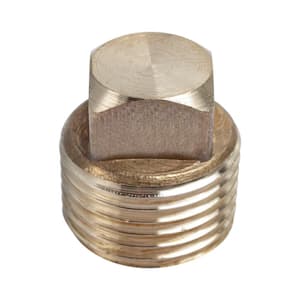 1/2 in. MIP Brass Pipe Square Head Plug Fitting (10-Pack)