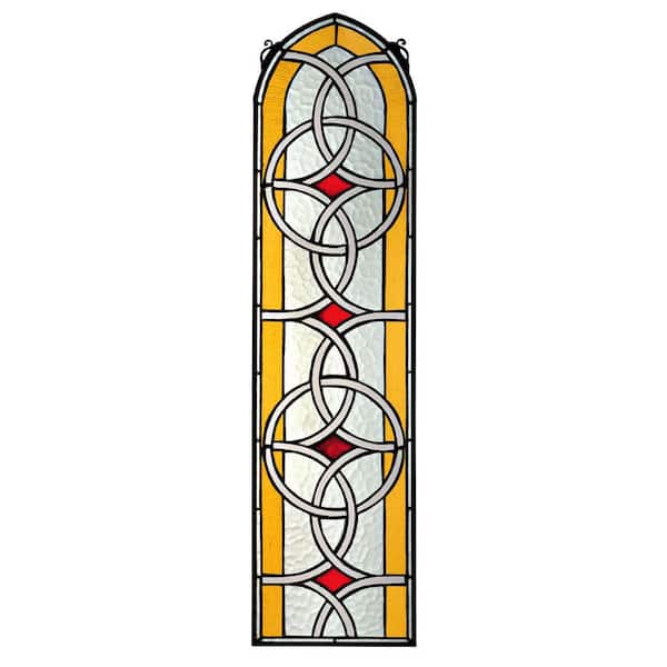 Design Toscano Celtic Knotwork Tiffany-Style Stained Glass Window Panel