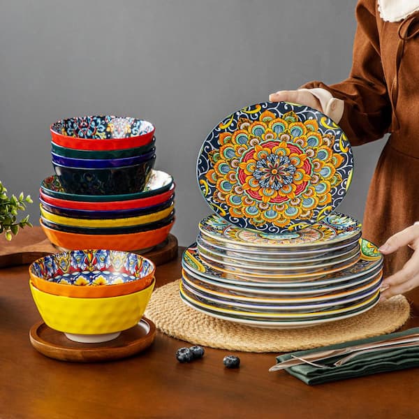 vancasso, Series Bella, 48-Piece Stoneware Dinnerware Set, Ceramic Dinner  Set , Service for 12