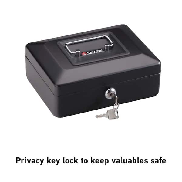SentrySafe 0.08 cu. ft. Cash Box with Money Tray and Key Lock CB-8