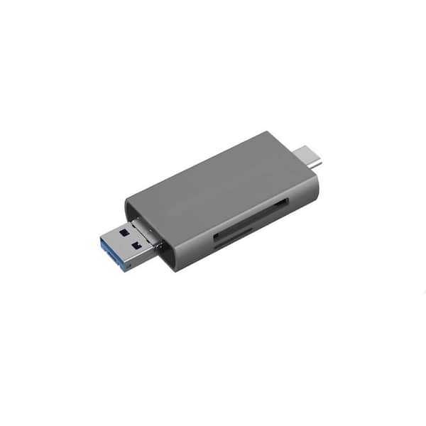 Yichuhaoxi Micro SD 4.0 Card Reader Adapter, 3-in-1 USB-A 3.1 USB-C 3.1 Micro USB 2.0 Connection Port, High Transfer Speed