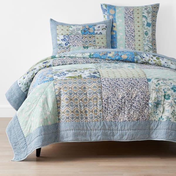 The Company Store Riddhi Patchwork Quilt Multi Twin Cotton Quilt