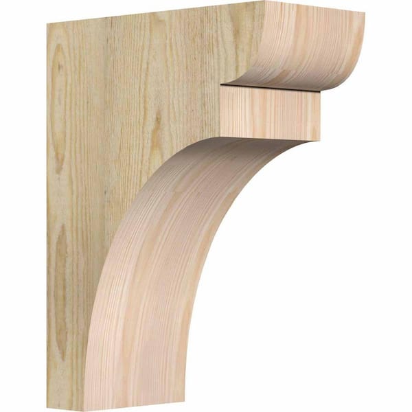 Ekena Millwork 6 in. x 12 in. x 16 in. Douglas Fir Yorktown Rough Sawn Corbel
