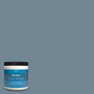 8 oz. Home Decorators Collection #HDC-AC-24 Lyric Blue Satin Enamel Interior/Exterior Paint & Primer Color Sample