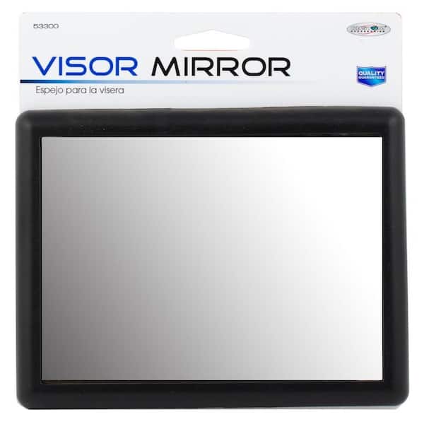 Custom Accessories 5 in. x 3-5/8 in. Visor Clip Mirror in Black
