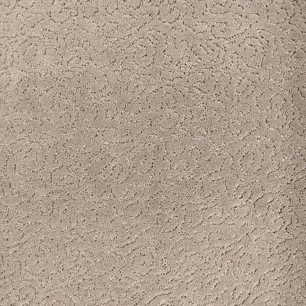 Carpet Sample - Adalida - Color Antique Beige Pattern 8 in. x 8 in.