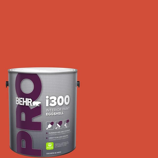 BEHR PRO 1 gal. #S-G-190 Red Hot Eggshell Interior Paint