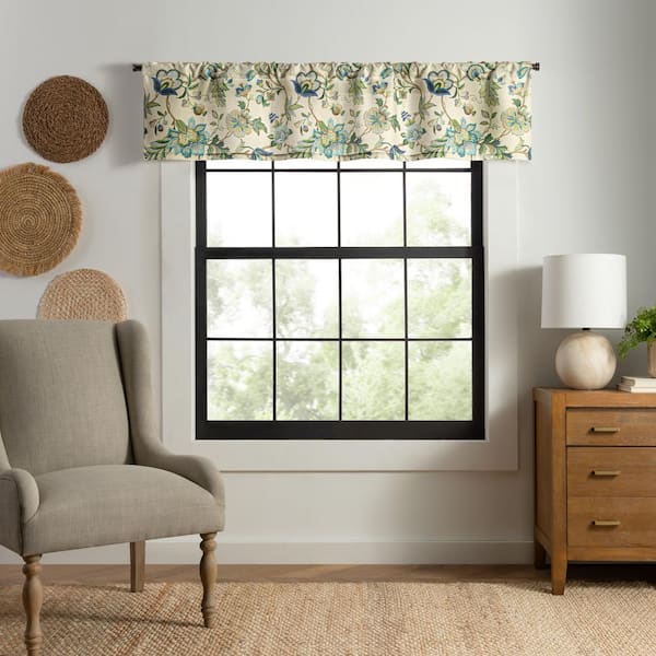 Ellis Curtain Brissac 15 in. L Polyester Tailored Valance in Blue
