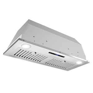 30 in. Insert Range Hood with Soft Touch Controls, 3-Speed Fan, LED Lights and Permanent Filters in Stainless Steel
