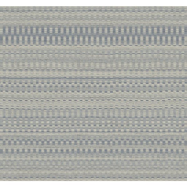 York Wallcoverings Navy Tapestry Stitch Textured Non-pasted Non-Woven Paper Wallpaper