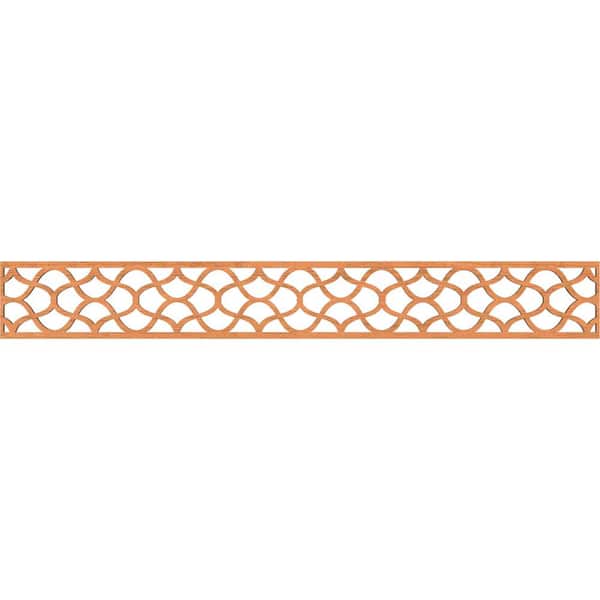 Ekena Millwork Resort Fretwork 0.375 in. D x 46.5 in. W x 6 in. L Cherry Wood Panel Moulding