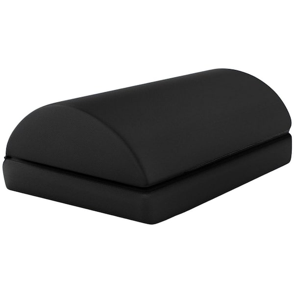 Versatile Foot Rest for Under Desk with Washable Cover Black Adjustable Heights for Home Office and Car Use