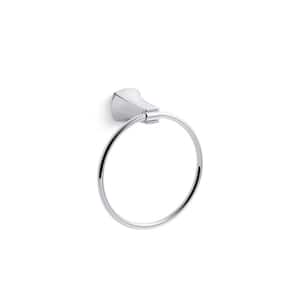 Rubicon Wall-Mount Towel Ring in Polished Chrome