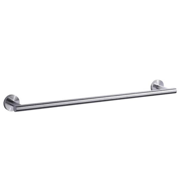 IVIGA Thicken SUS 304 Stainless Steel 24 in. Wall Mount Towel Bar Bath Hardware Accessory Single Towel Rod in Brushed Nickel