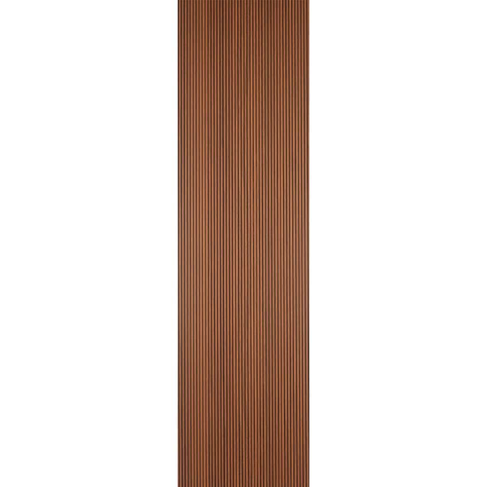 Mahogany 94.5" x 12" Polystyrene 3D Wood Slat Wall Panels