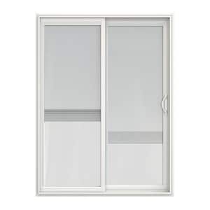 American Craftsman 60 in. x 80 in. 50 Series White Vinyl Sliding Patio Door  Fixed Panel, Universal Handing 25555XA - The Home Depot