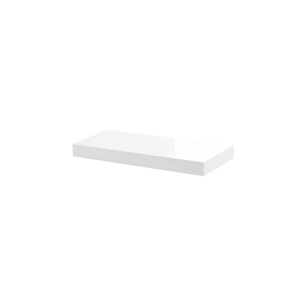 UPC 816658010670 product image for BIG BOY 22.4 in. x 9.8 in. x 2 in. White High Gloss MDF Floating Decorative Wall | upcitemdb.com