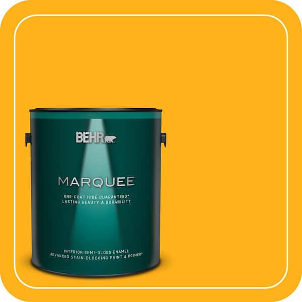 BEHR MARQUEE 1 gal. #S-G-340 Sun Ray Semi-Gloss Enamel Interior Paint & Primer