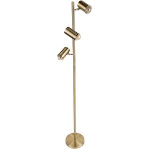 Lansdown 65 in. Brass Indoor Floor Lamp with Brass Cylinder Shaped Shade