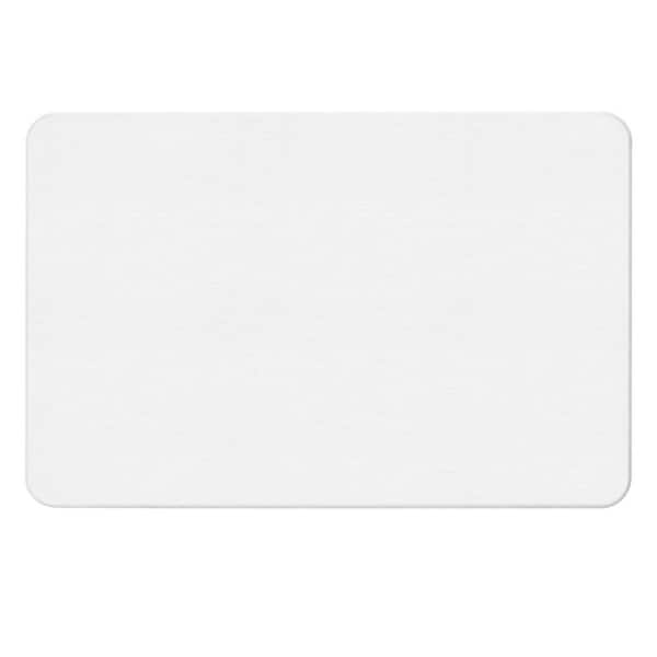 15.4 in. x 23.6 in. Diatomite Stone Bath Mat in White, Non-Slip Natural Diatomaceous Earth Bathtub Fast Drying Mats