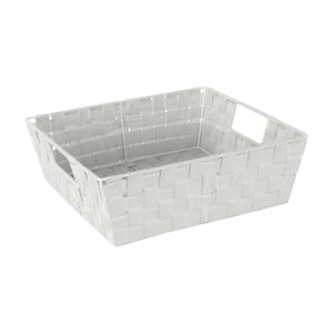5 in. H x 15 in. W x 13 in. D Gray Plastic Cube Storage Bin