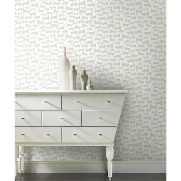 York Wallcoverings 34.16 sq ft Cat Tails Beige Peel and Stick Non