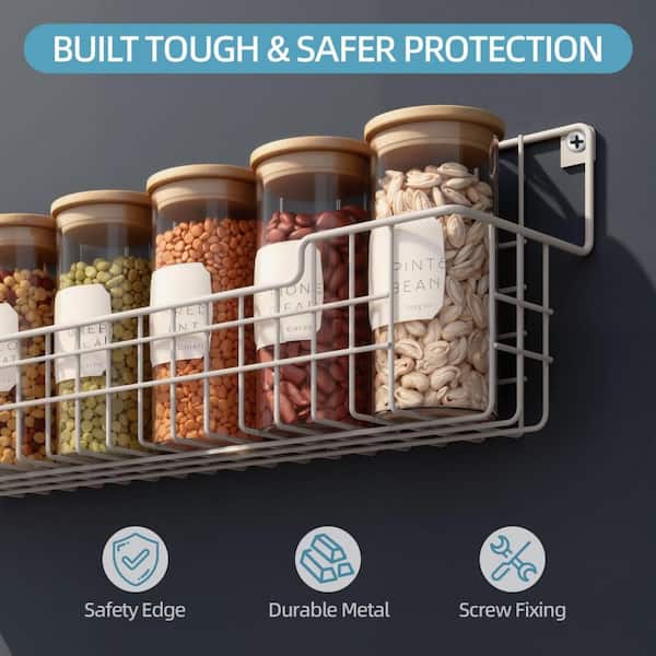 Numhew Spice Rack for Cabinet and Pantry Door, Hanging or Wall
