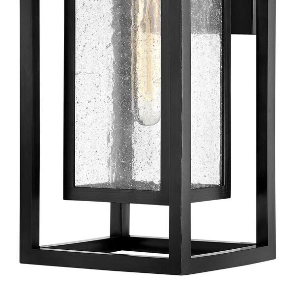 HINKLEY - Republic 1-Light Black Hardwired Outdoor Wall Lantern Sconce