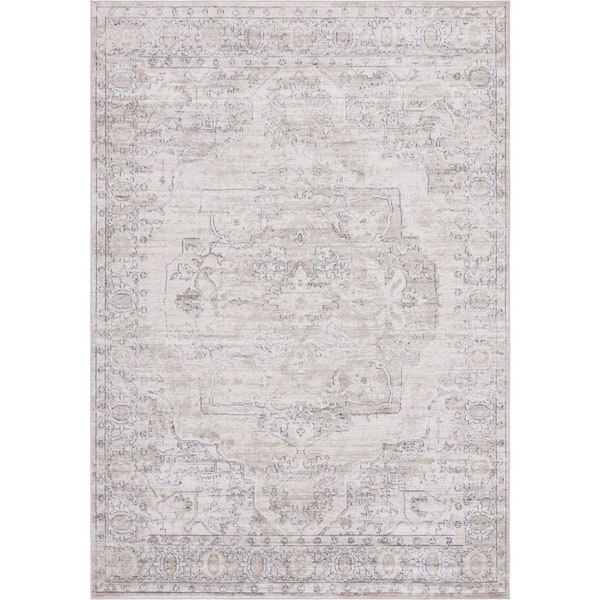 Unique Loom Portland Canby Ivory/Beige 7 ft. x 10 ft. Area Rug
