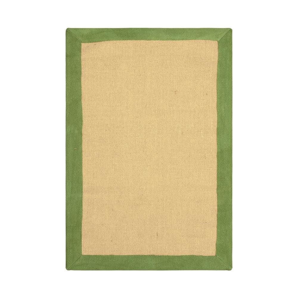 SUPERIOR Classic Jute Green 2 ft. x 3 ft. Natural Indoor Area Rug