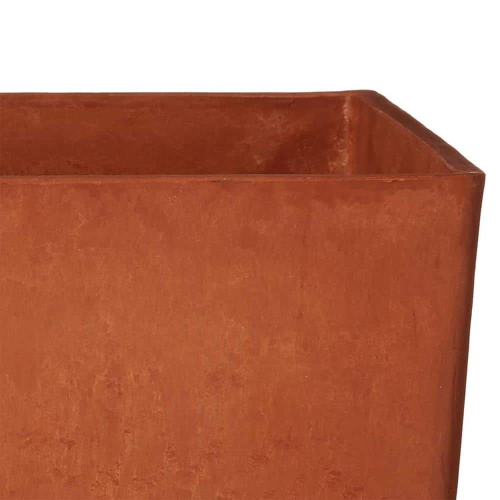 Large Terra Cotta Tall Square Outdoor Planter