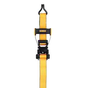 Premium Ratchet Tie Down – 1 PK – 2 IN – 27 FT – 3333 LBS Working Load –  10000 LBS Break Strength – Double J Hook – Cargo Straps Perfect for Moving