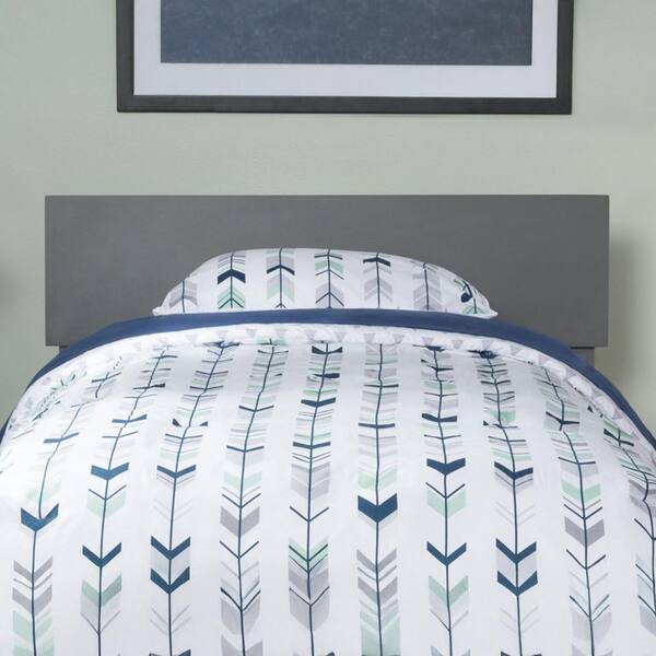 AFI Orlando Grey Twin Modern Solid Wood Panel Headboard AR281829