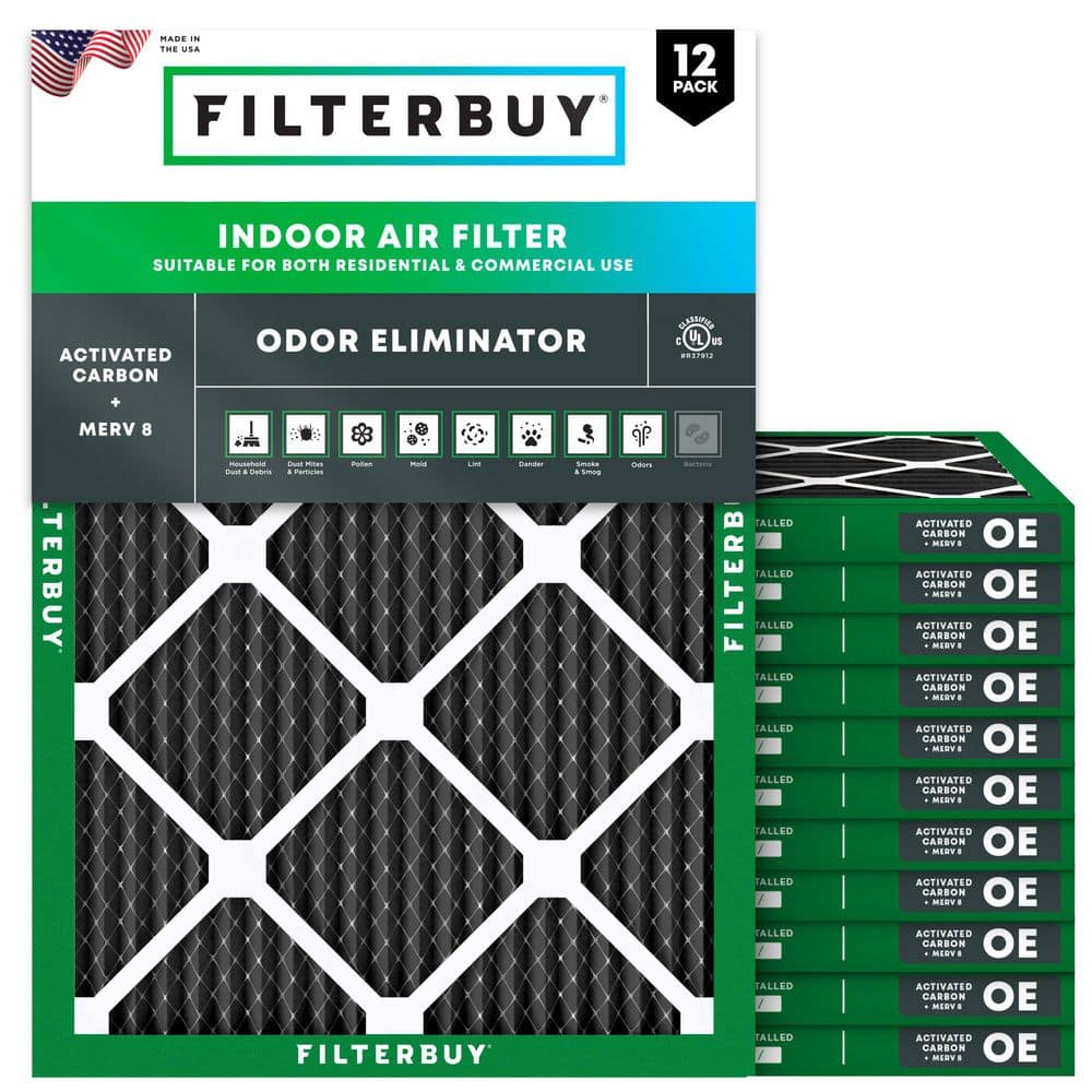 24 in. x 30 in. x 1 in. MERV 8 (FPR 5) Odor Eliminator Pleated HVAC AC Furnace Air Filters Replacement (12-Pack) price history on PriceWatchPro