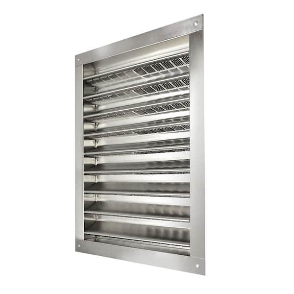 Master Flow 14 in. x 24 in. Aluminum Wall Louver Static Vent in Mill