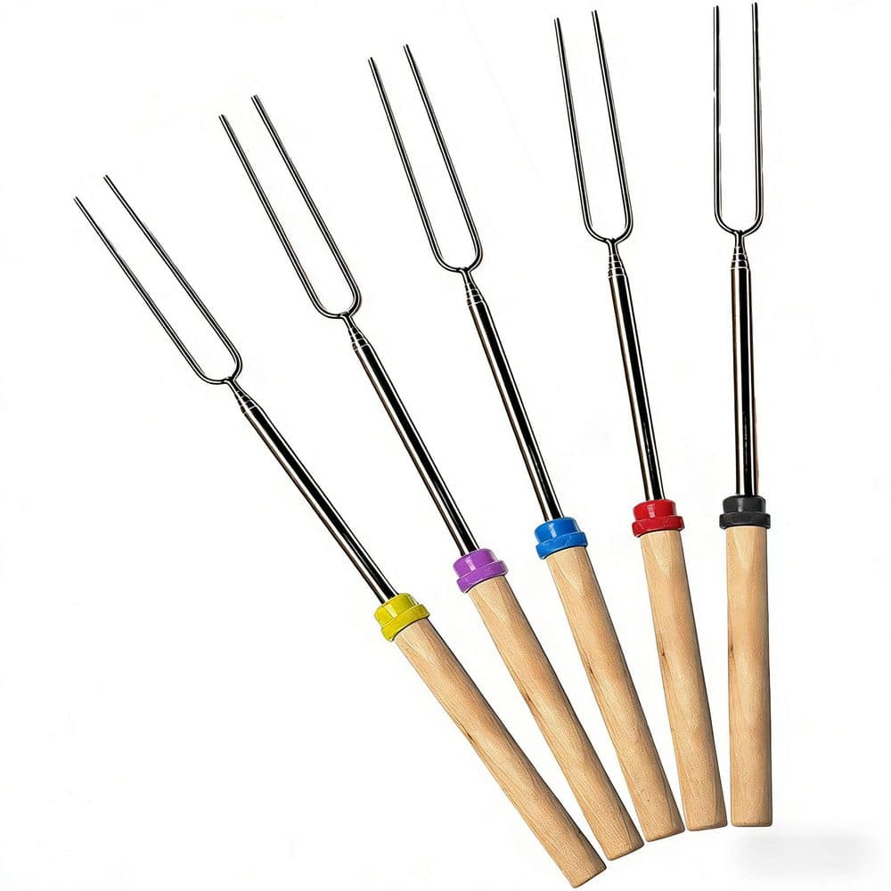 32 in. Roasting Forks for Roasting Marshmallows, Hot Dogs, Campfire Cooking, Camping, and Other Outdoor Gear (5-Pack) price history on PriceWatchPro