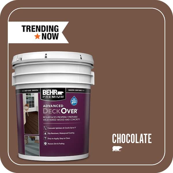 5 gal. #SC-129 Chocolate Smooth Solid Color Exterior Wood and Concrete Coating