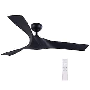 52 in. Black Ceiling Fan with Remote Control