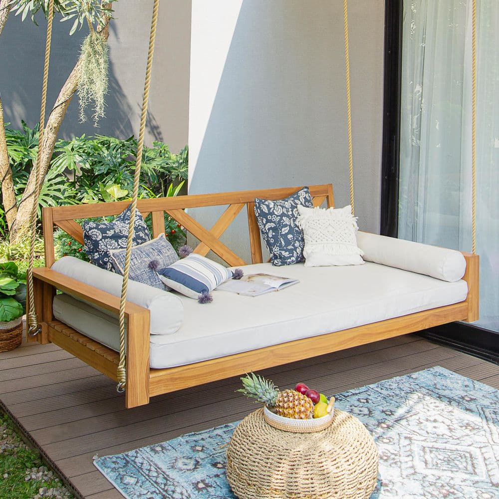 Cambridge Casual Largo Premium Indonesia Teak Wood Porch Swing Day