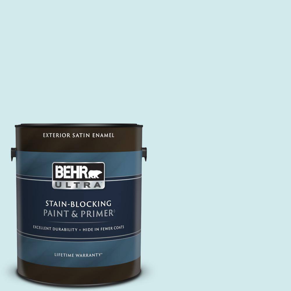BEHR ULTRA 1 gal. 540C1 Mineral Water Satin Enamel Exterior Paint