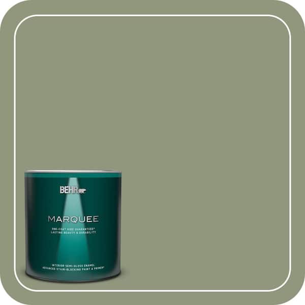 BEHR MARQUEE 1 qt. #ECC-63-1 Autumn Sage Semi-Gloss Enamel Interior Paint & Primer