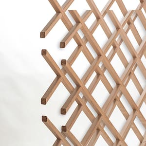 28-Bottle Trimmable Wine Rack Lattice Panel Inserts in Unfinished Solid North American Alder