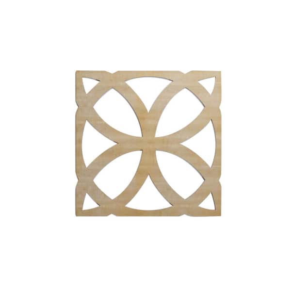 Ekena Millwork 15-3/8 in. x 15-3/8 in. x 1/4 in. Birch Medium Daventry Decorative Fretwork Wood Wall Panels (10-Pack)