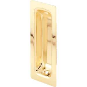 Brass Plated, Oblong Closet Door Pull Handle (2-pack)