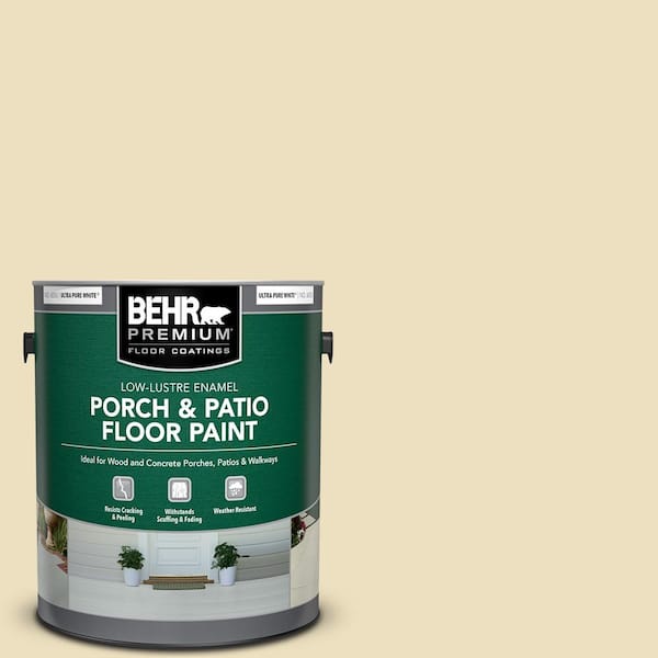 BEHR PREMIUM 1 gal. Home Decorators Collection #HDC-NT-17 New Cream Low-Lustre Enamel Interior/Exterior Porch and Patio Floor Paint