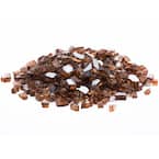 1/4 in. 10 lb. Copper Reflective Tempered Fire Glass